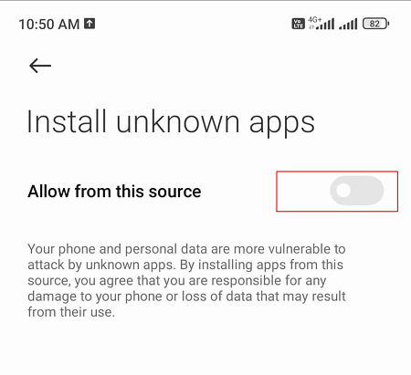 Install Unknown Apps Screenshot